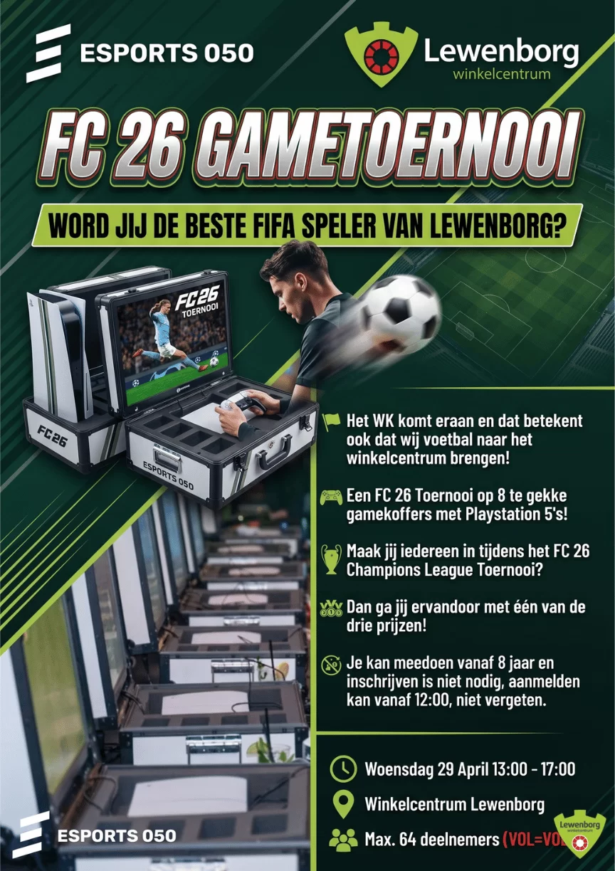 fifa toernooi winkelcentrum lewenborg